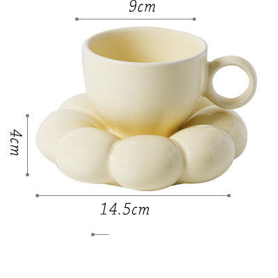 Flower Ceramic Cup And Saucer Breakfast Coffee Creative Color Underglaze Color - The Number 1 Things