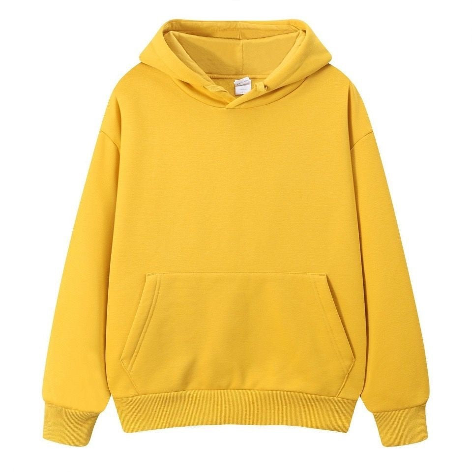 Combed Cotton Terry Hooded Sweater Solid Color Casual Men And Women Couple Style - The Number 1 Things
