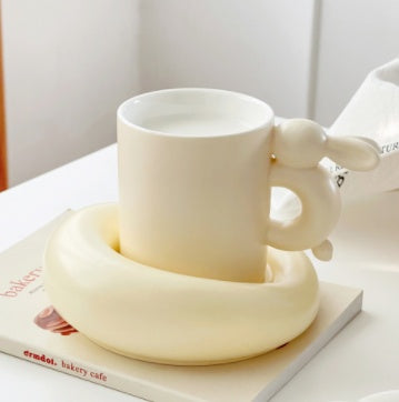 Moon Rabbit Coffee Cup Milk Fufu Ceramic Set - The Number 1 Things
