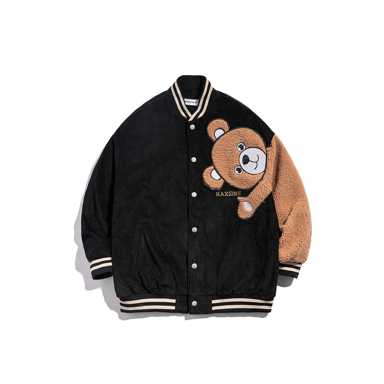 Japanese Retro Bear Jacket – Flocking Workwear Style