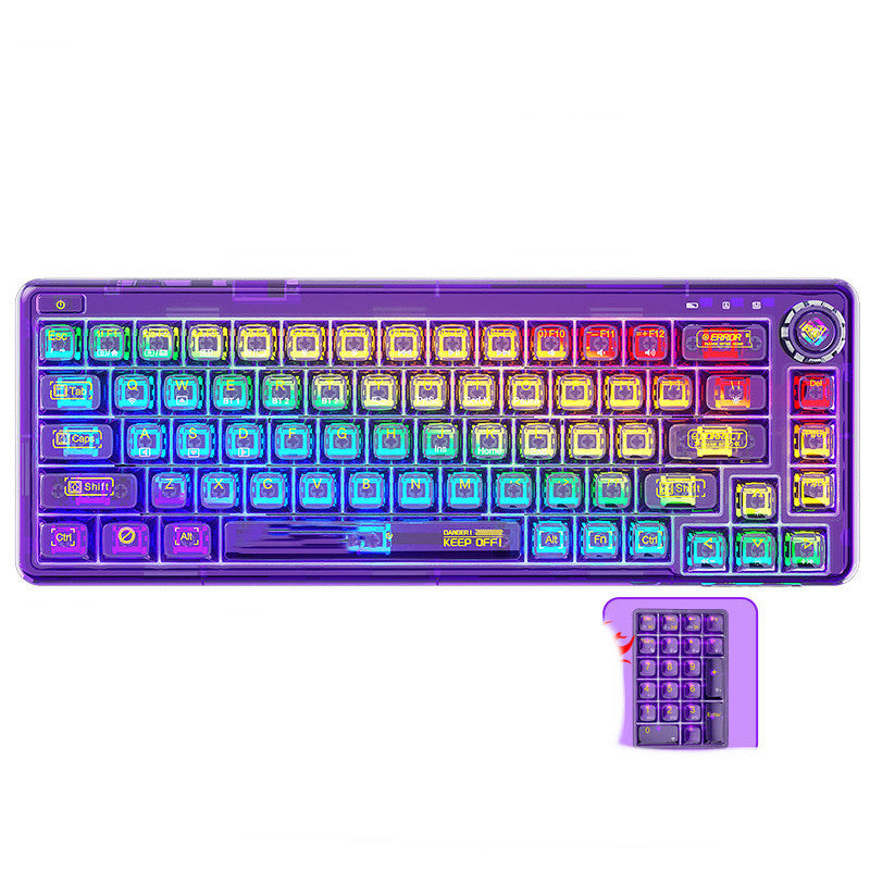 Bluetooth Mechanical Keyboard Transparent Case Hot-swappable Gasket Structure - The Number 1 Things