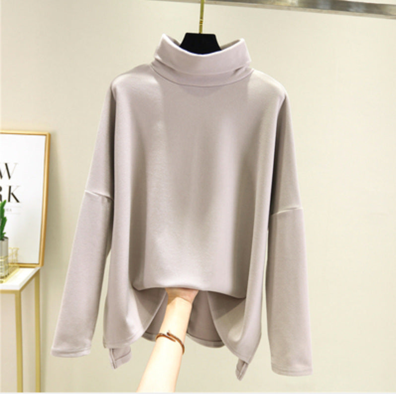 Long-Sleeved High-Neck Bottoming Shirt Women Double-Faced Velvet - The Number 1 Things