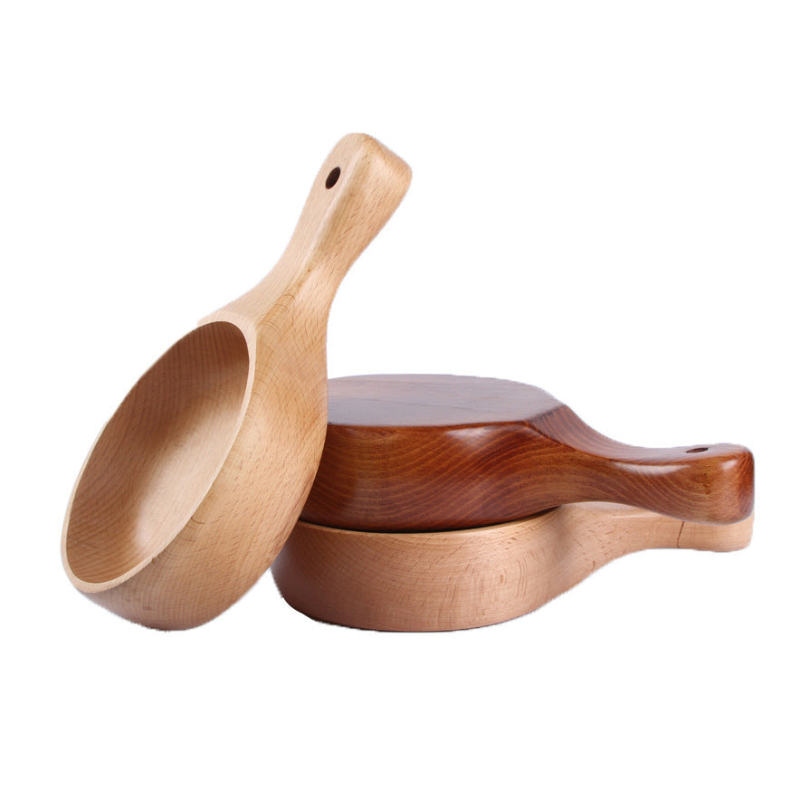 Multifunctional Wooden Bowl Wooden Tableware With Handle For Fruit Salad Bowl - The Number 1 Things