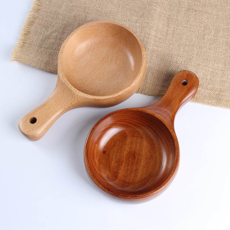 Multifunctional Wooden Bowl Wooden Tableware With Handle For Fruit Salad Bowl - The Number 1 Things