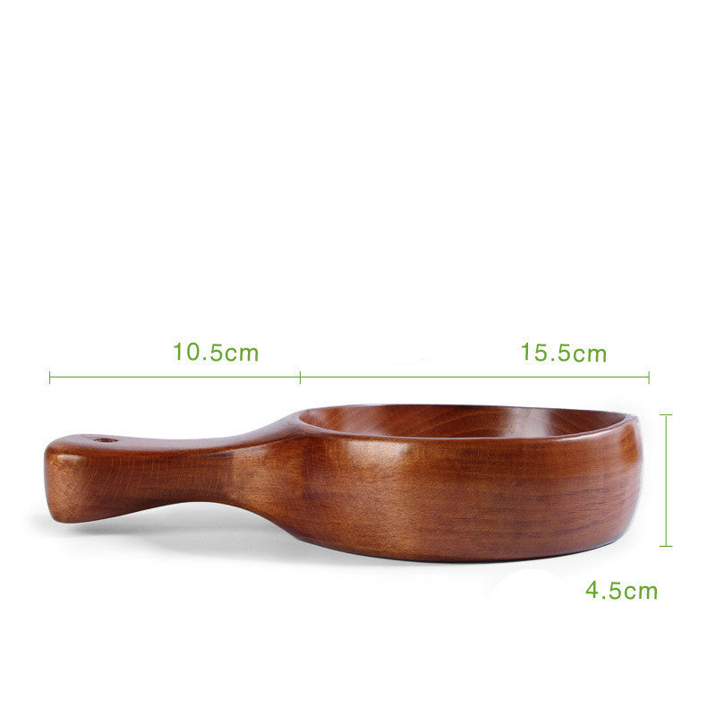 Multifunctional Wooden Bowl Wooden Tableware With Handle For Fruit Salad Bowl - The Number 1 Things