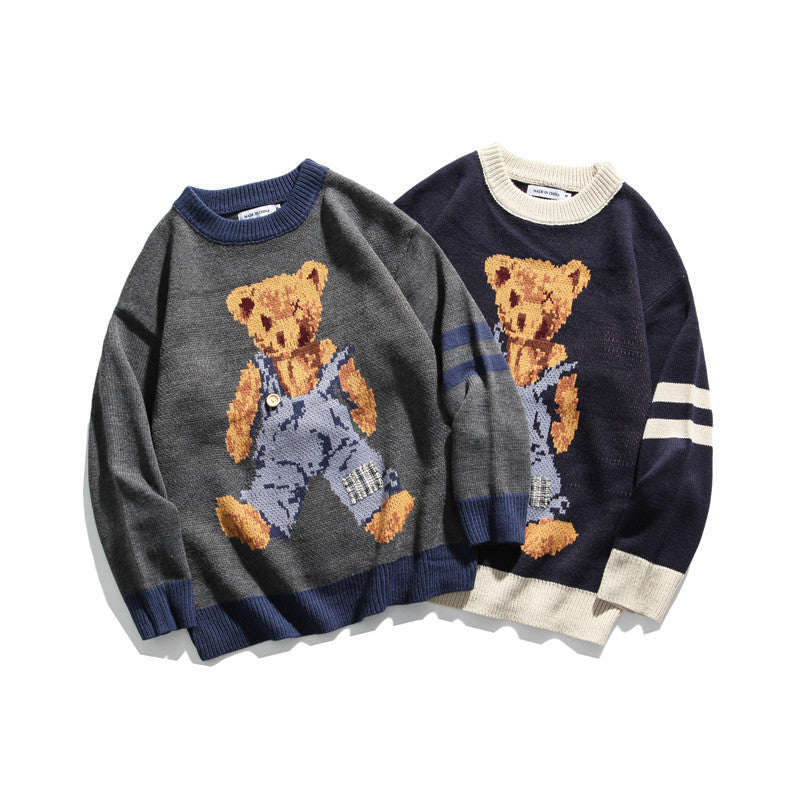 Bear Harajuku Sweater – Retro Trendy INS Style