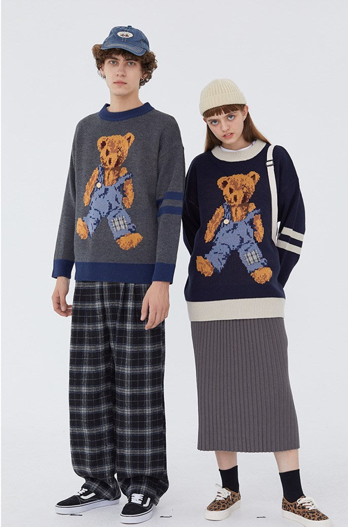 Bear Harajuku Sweater – Retro Trendy INS Style