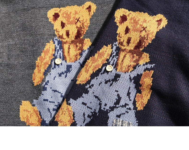 Bear Harajuku Sweater – Retro Trendy INS Style