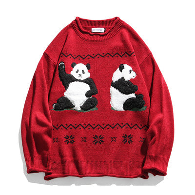 Loose casual student pullover sweater - The Number 1 Things