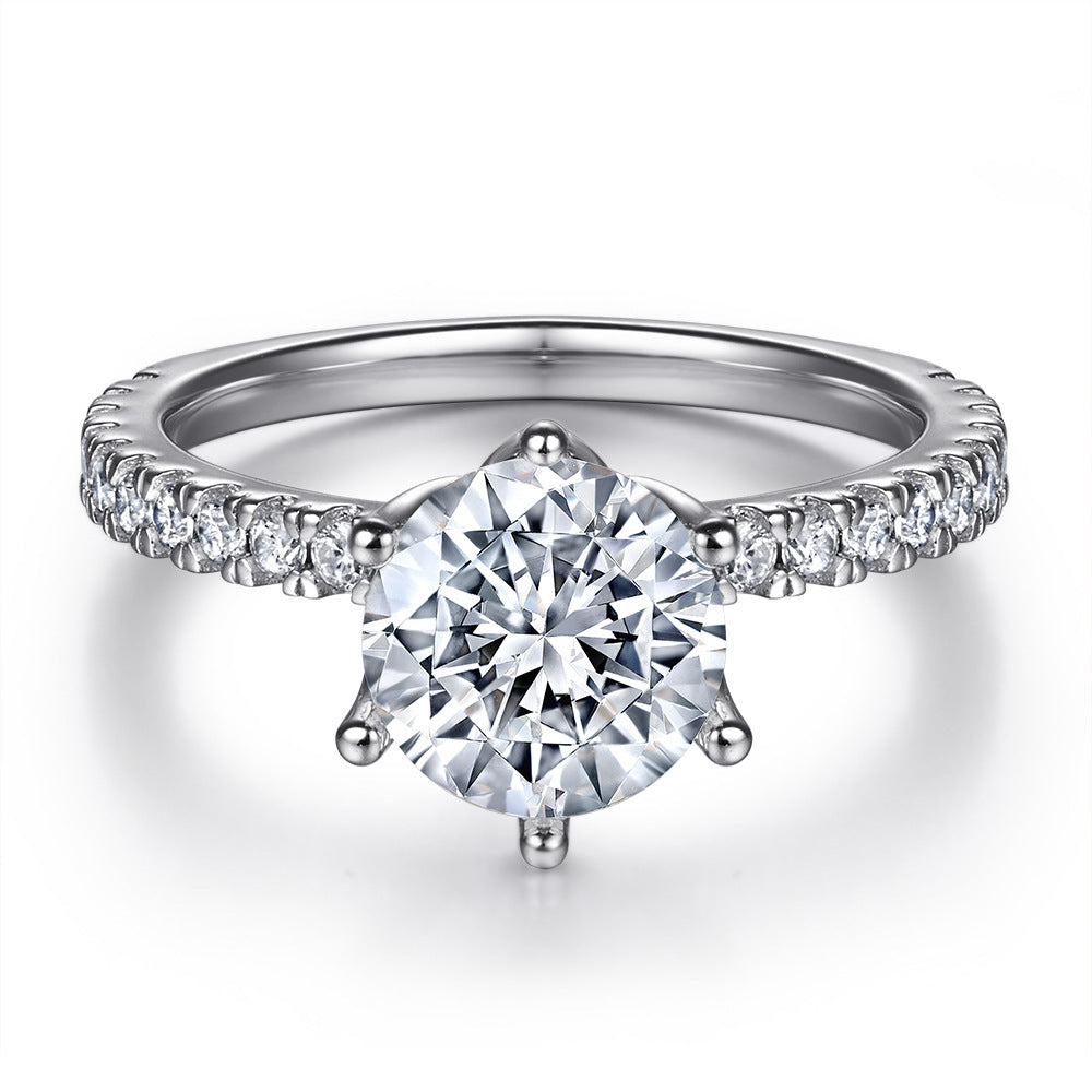 Women's S925 Sterling Silver European And American Fashion Inlaid Zircon Ring - The Number 1 Things