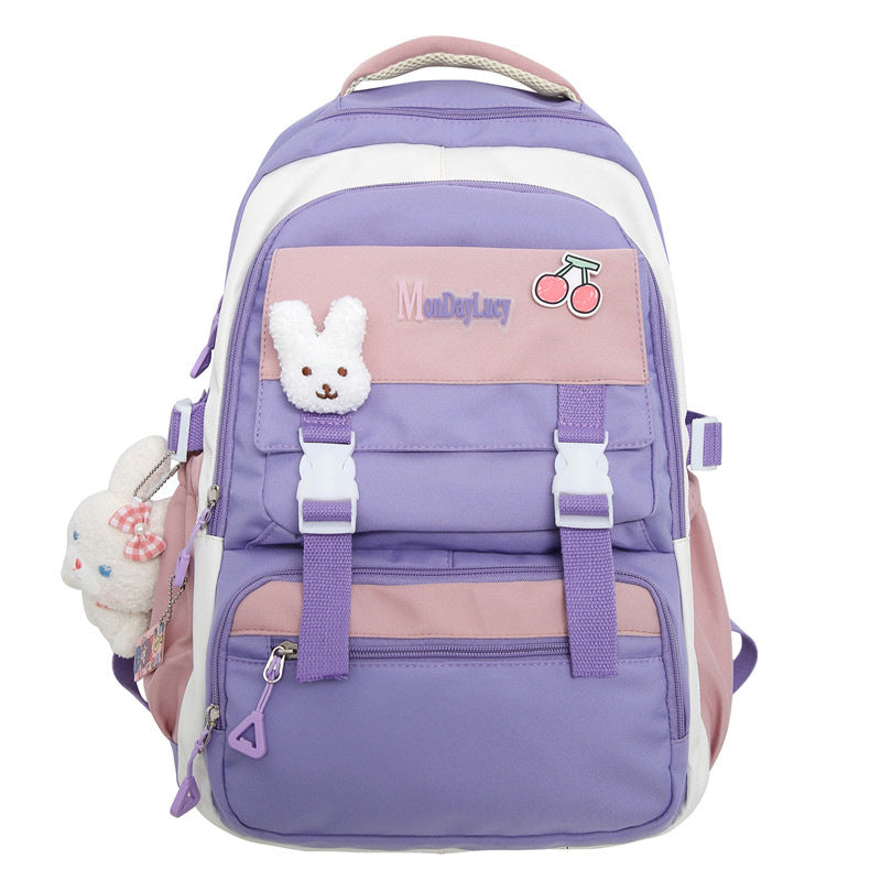 Fashion Color Contrast Schoolbag For Women - The Number 1 Things