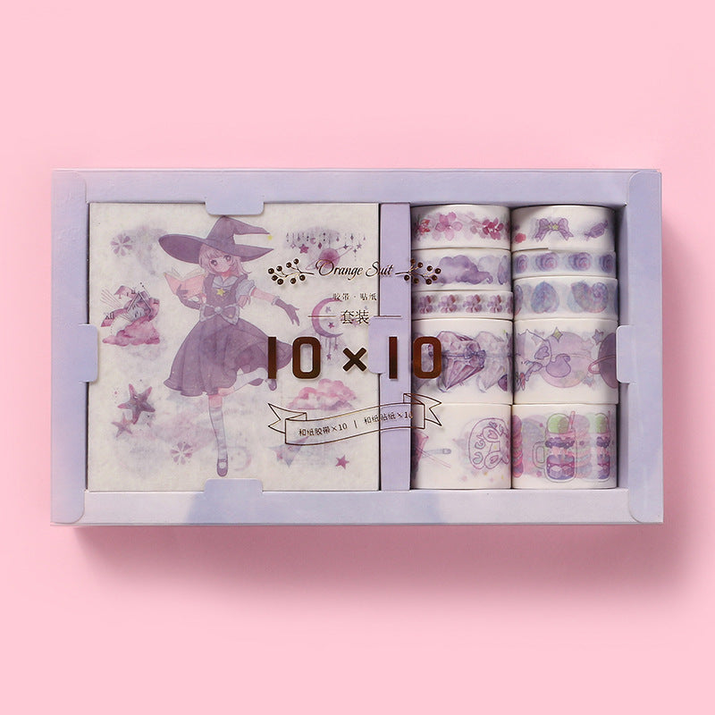 Japanese Paper Gift Box Set Student Sticker Tape Combination Cute Girl Heart Exquisite Stationery Set - The Number 1 Things