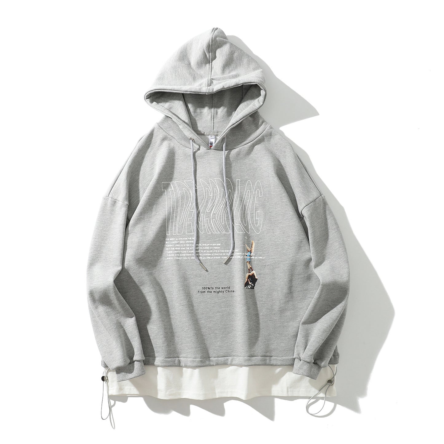 Temperament And Comfort Letter Printed Hooded Sweatshirt - The Number 1 Things
