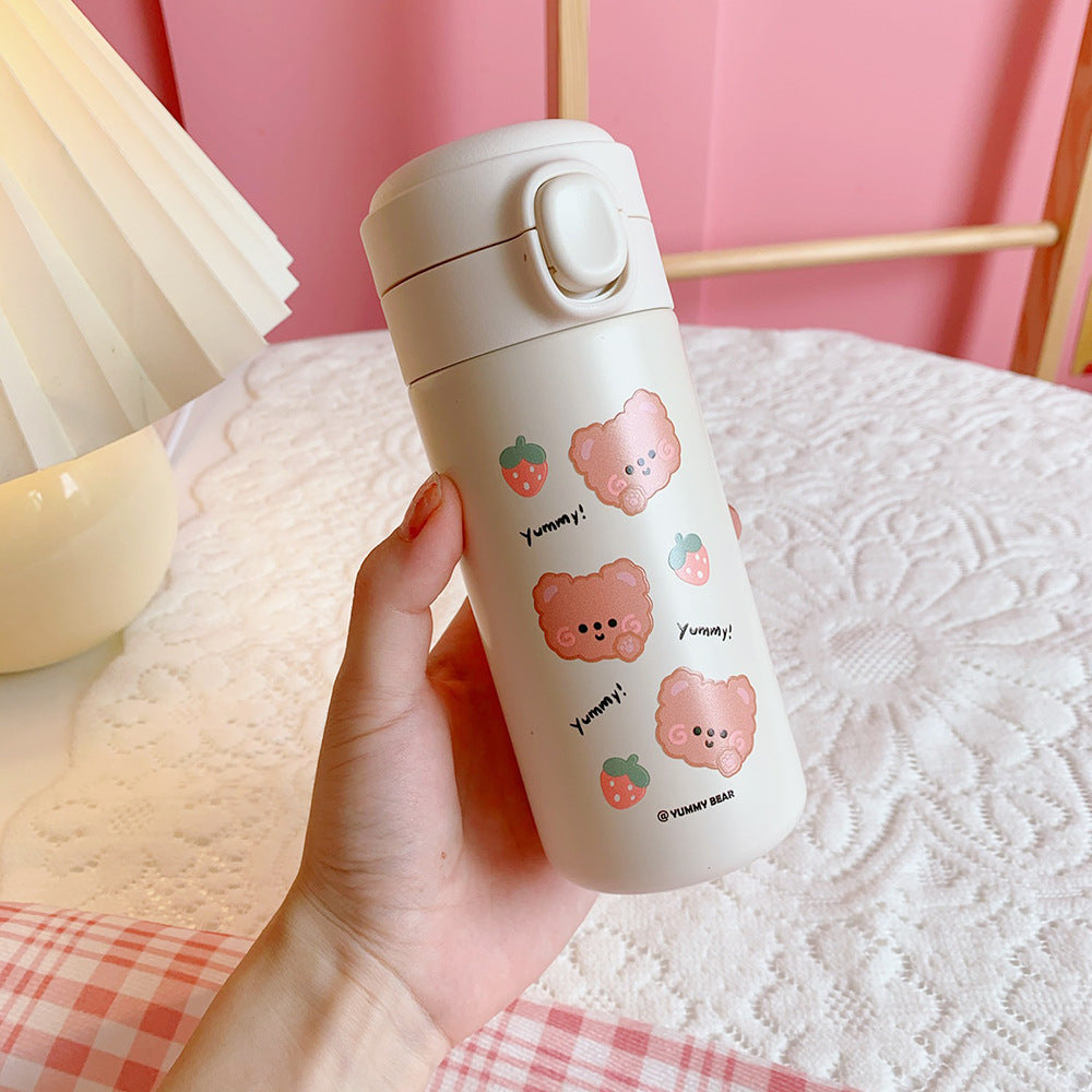 Portable bear thermos cup