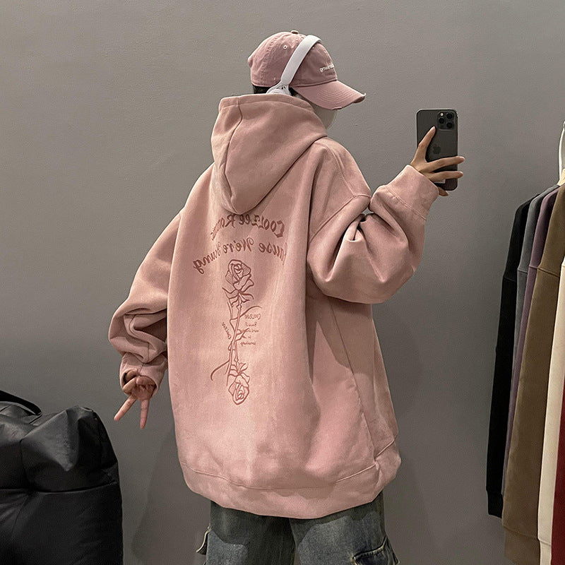 Women's Suede Hooded Sweater - The Number 1 Things