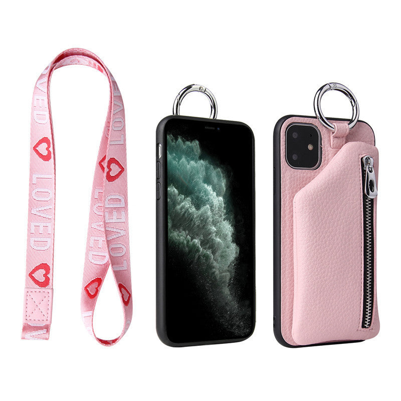 PU Leather Strap Cord Coin Purse Phone Cases Crossbody Neck Lanyard Wallet Cover - The Number 1 Things