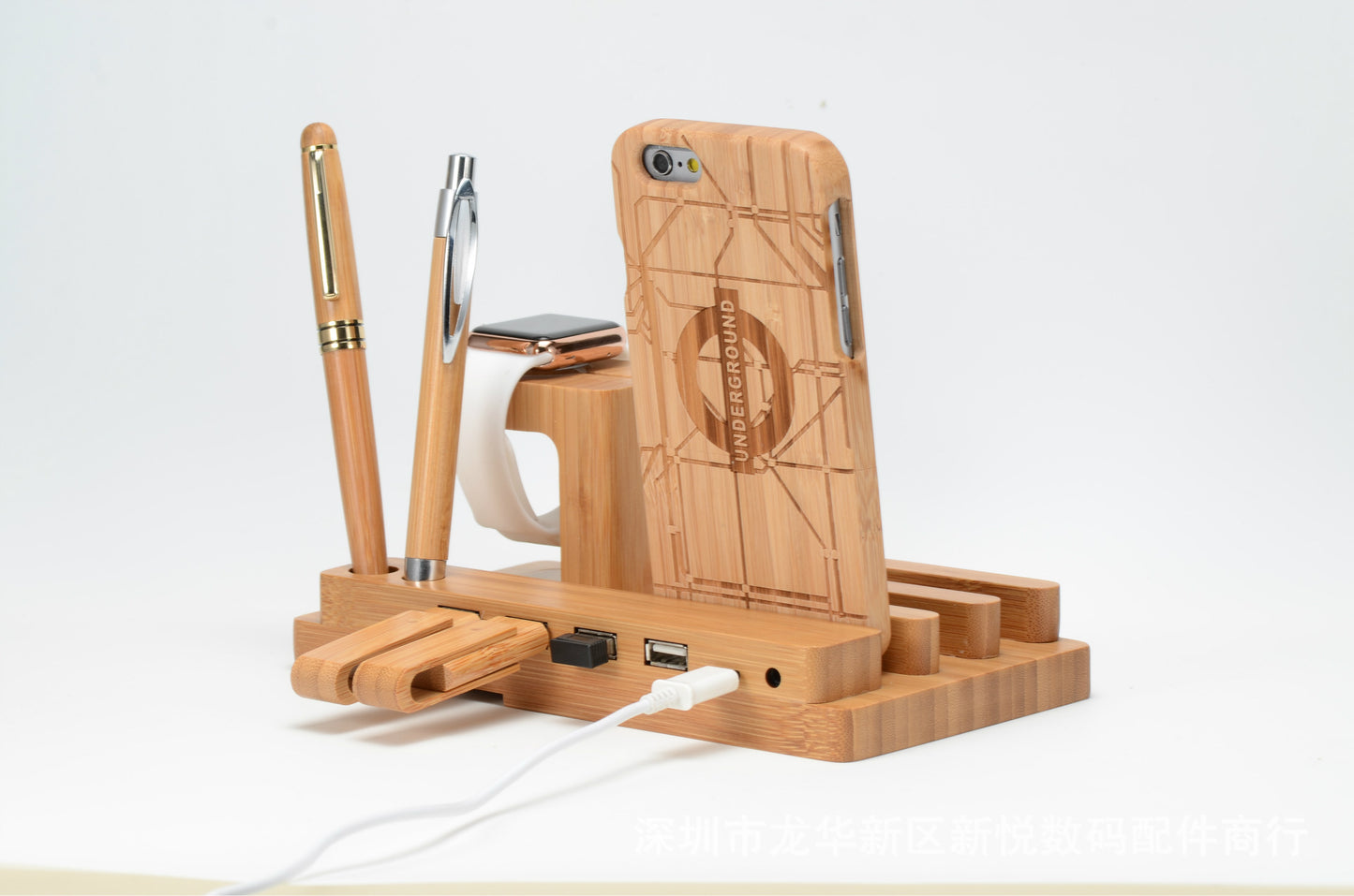 Wooden Phone Docking Station - The Number 1 Things