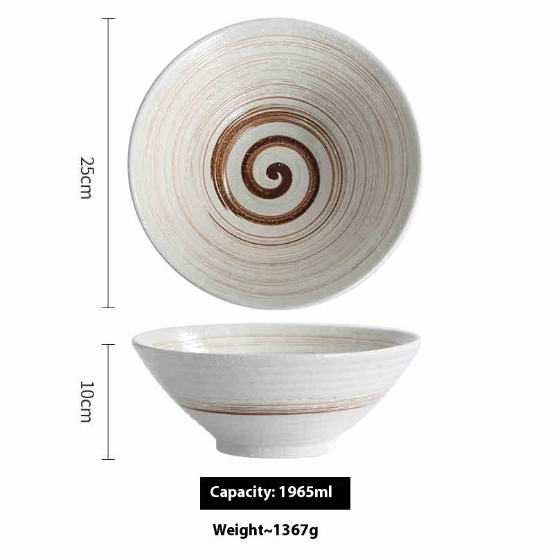 Large Ceramic Tableware Suit Bamboo Hat Large Bowl - The Number 1 Things