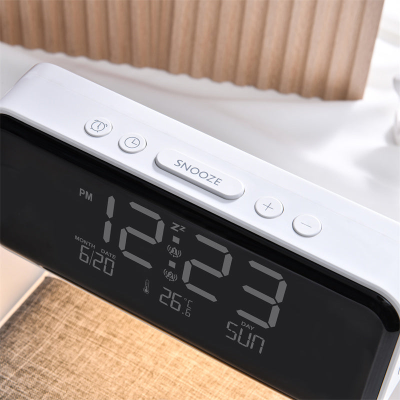 3 In 1 Bedside Lamp Wireless Charging LCD Screen Alarm Clock Wireless Phone Charger - The Number 1 Things