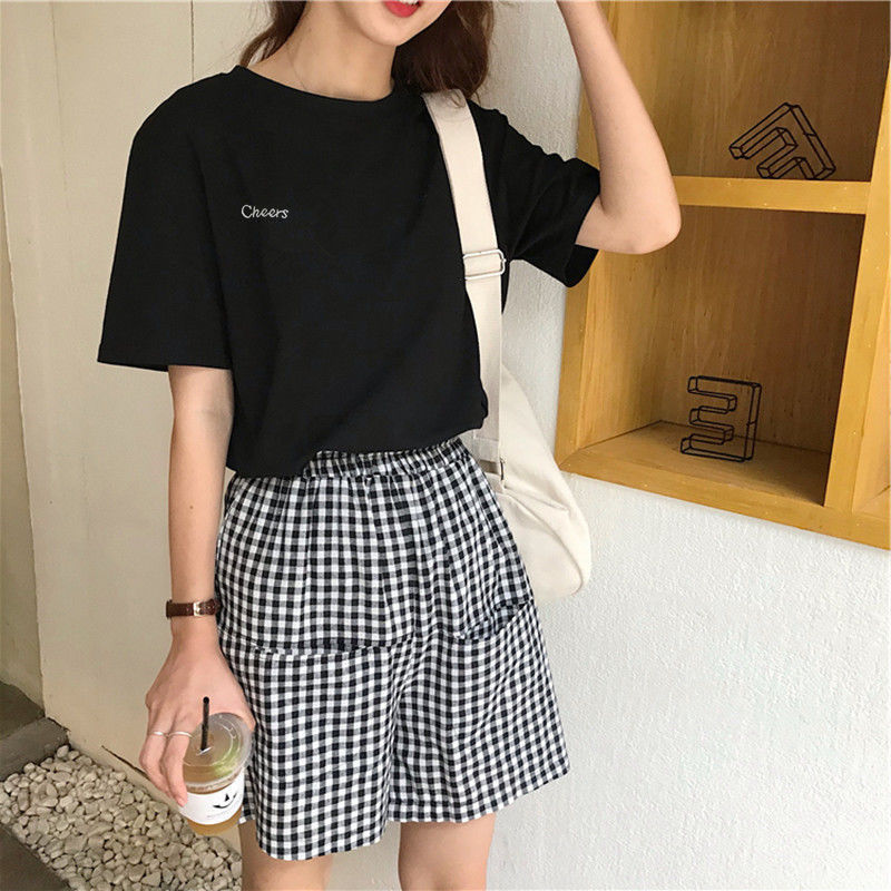 Women Short Sleeve T-shirts Loose Casual Letter Embroidery - The Number 1 Things