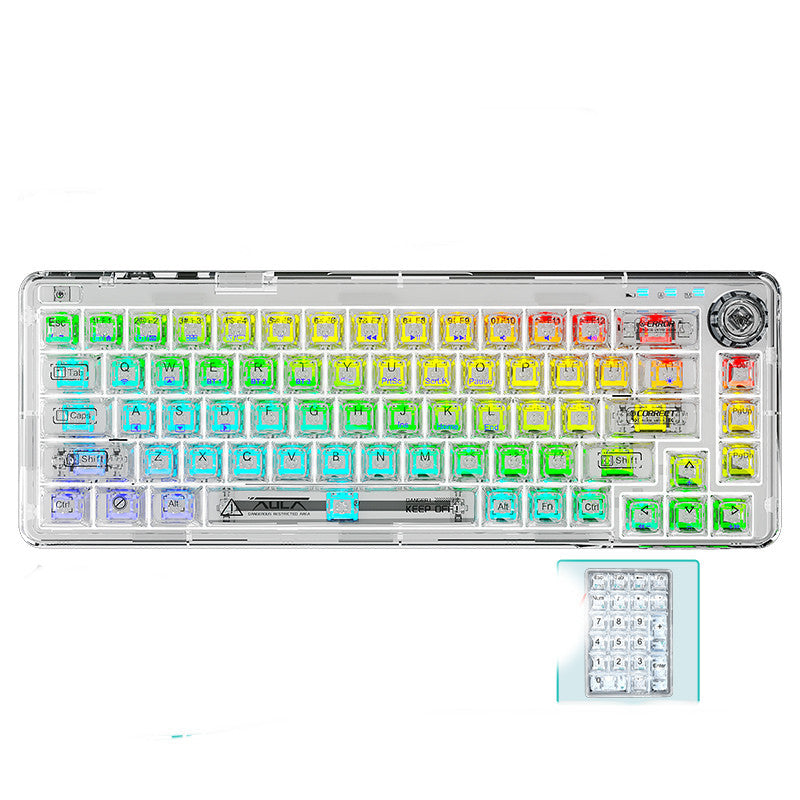 Bluetooth Mechanical Keyboard Transparent Case Hot-swappable Gasket Structure - The Number 1 Things