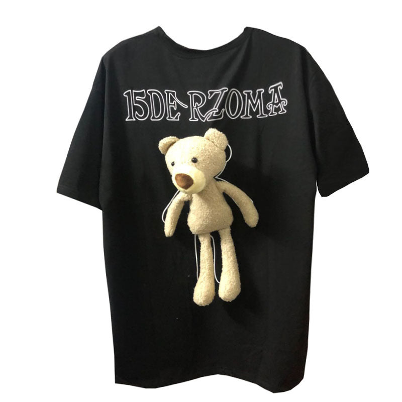 Back bear T-shirt female ins