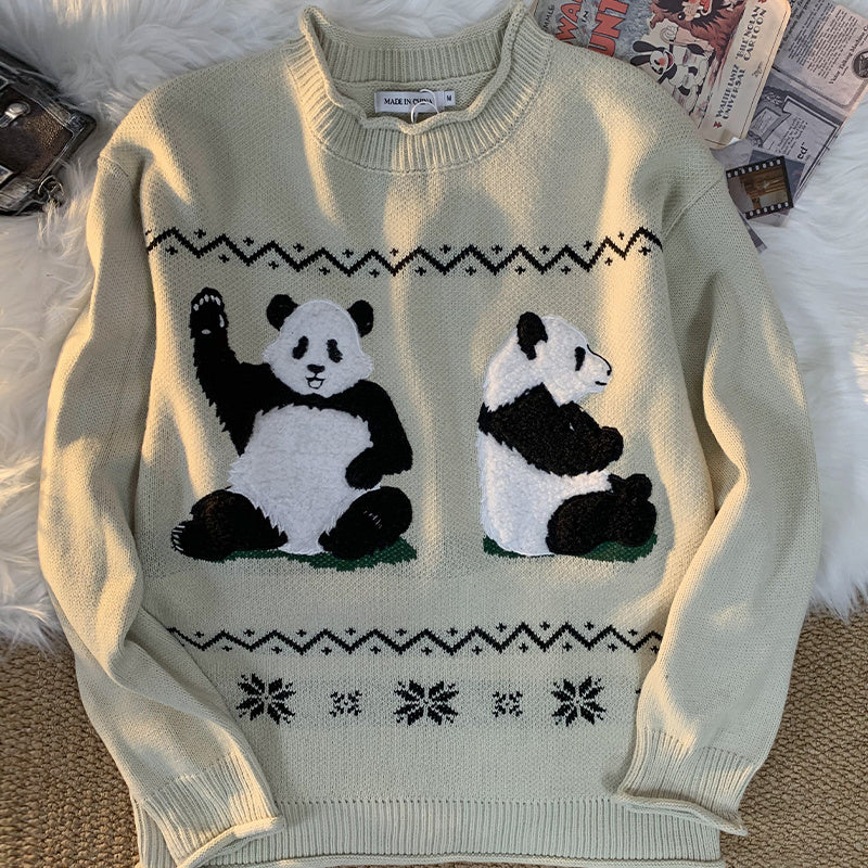 Loose casual student pullover sweater - The Number 1 Things