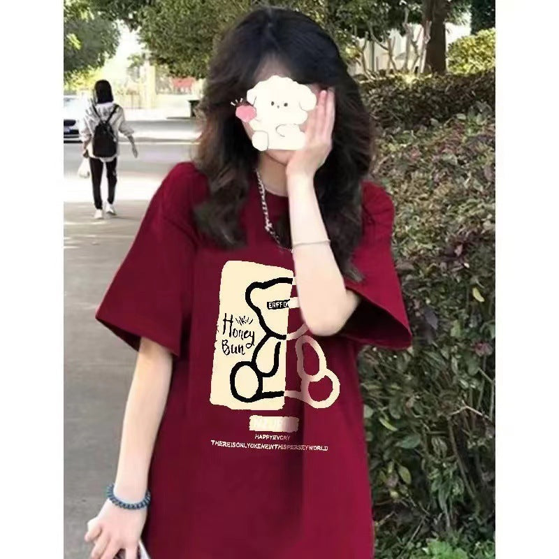 Bear Cotton Short Sleeve Loose Casual - The Number 1 Things