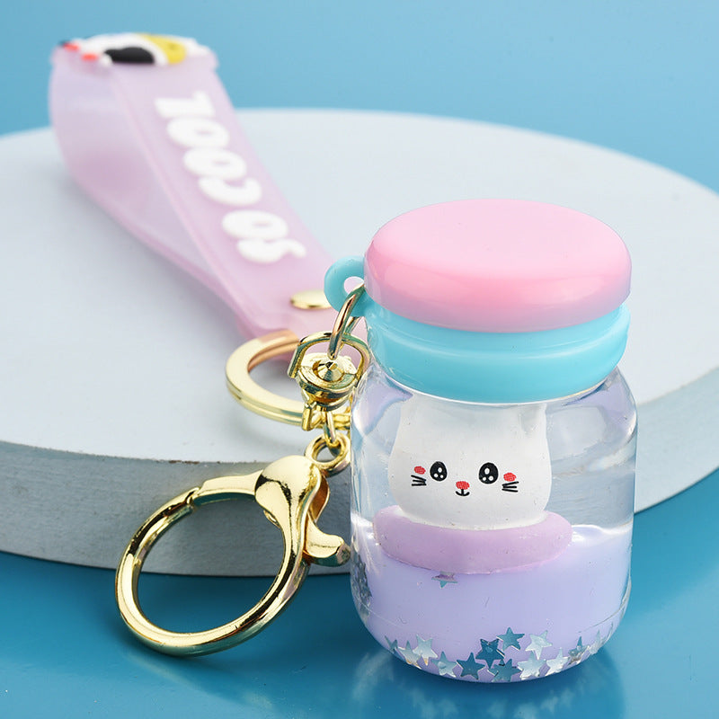 Floating Kitten Macaron Quicksand Keychain - The Number 1 Things