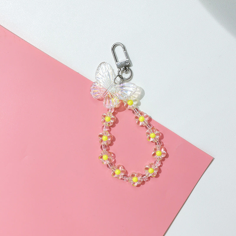 Pastoral Style Wireless Earphone Set Pendant Korean Version Floral Keychain - The Number 1 Things