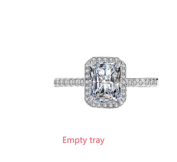 Women's Sterling Silver Moissanite Closed Ring - The Number 1 Things