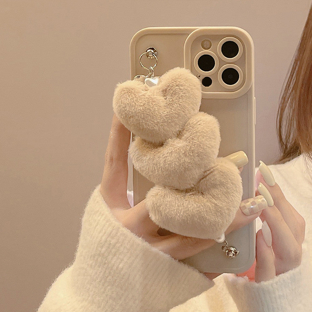 Plush Heart Wristband Silicone Phone Case - The Number 1 Things