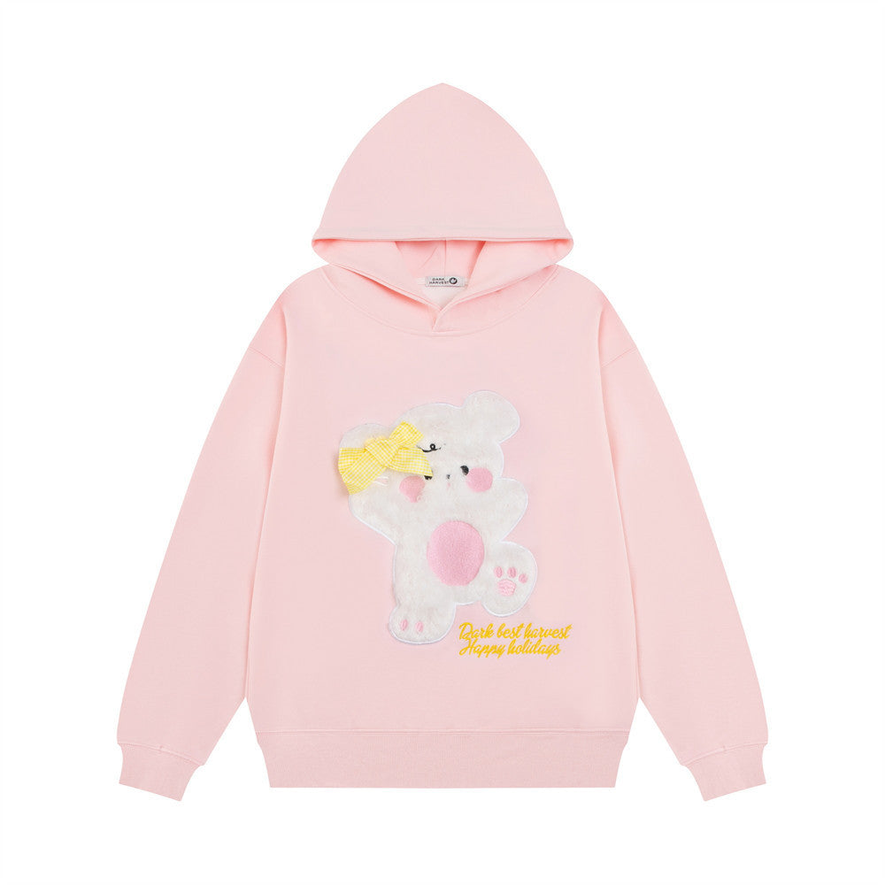 Bear Bow Decoration Hooded Bathroom