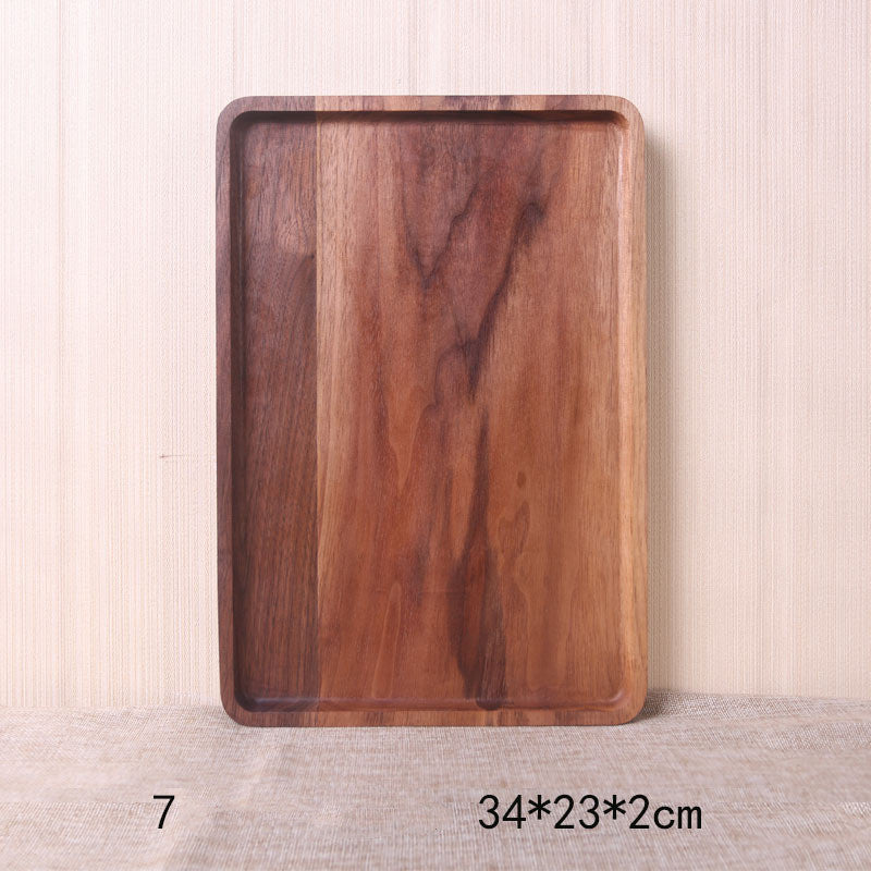 Japanese Style Wooden Black Walnut Rectangular Dinner Plate - The Number 1 Things