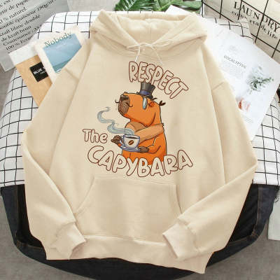 Capybara Hoodie Printed European And American Plus Velvet Sweater