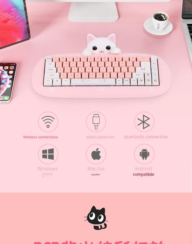 Wireless Bluetooth E-sports Games Cute Mini Office Mechanical Keyboard - The Number 1 Things