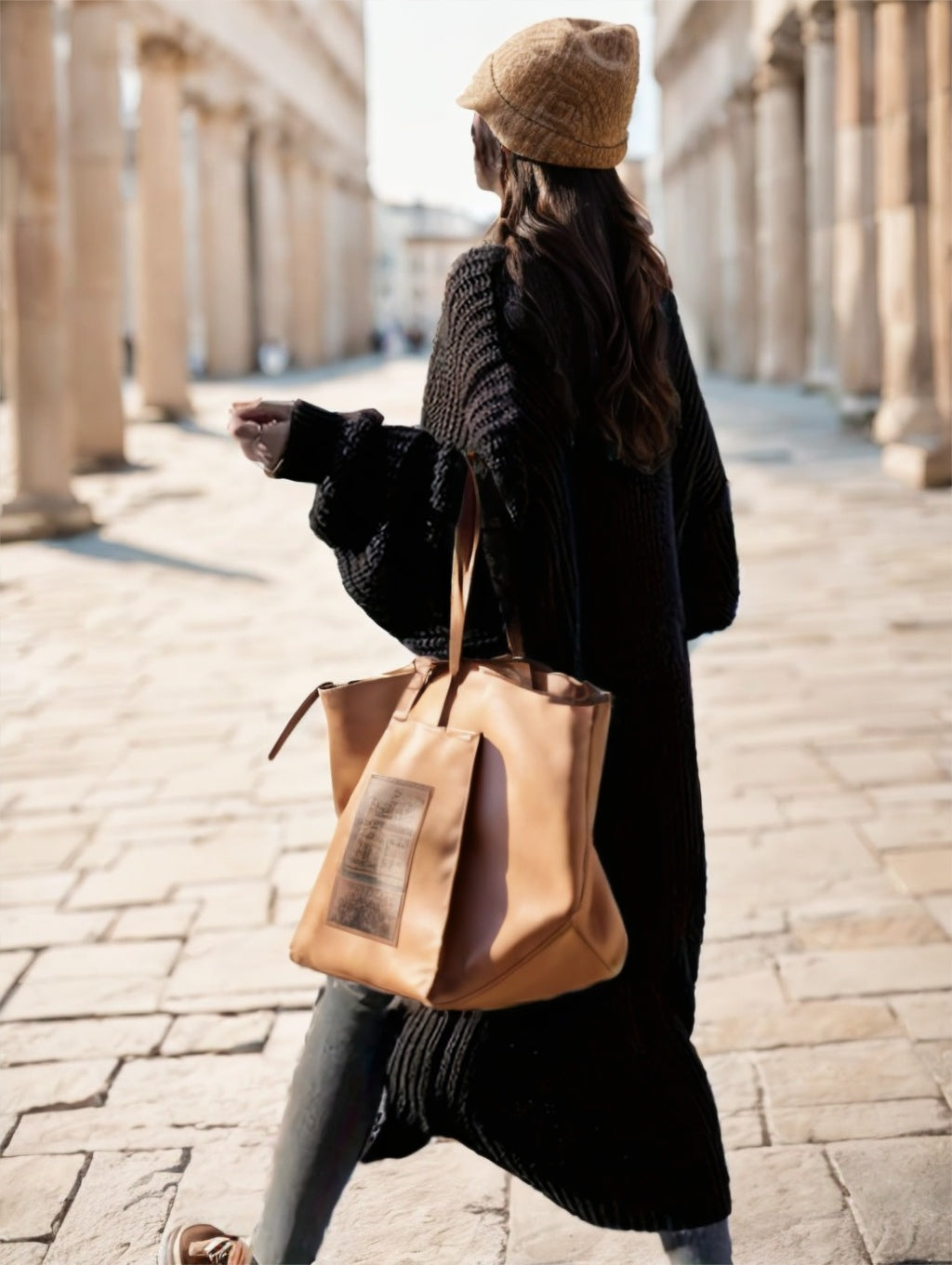 Solid Open Front Cardigan, Casual Long Sleeve Drop Shoulder Long Length Outwear