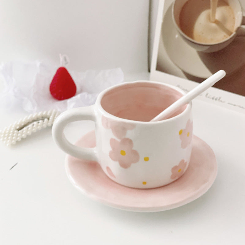 Sakura Ins Style Ceramic Coffee Cup And Plate Set - The Number 1 Things
