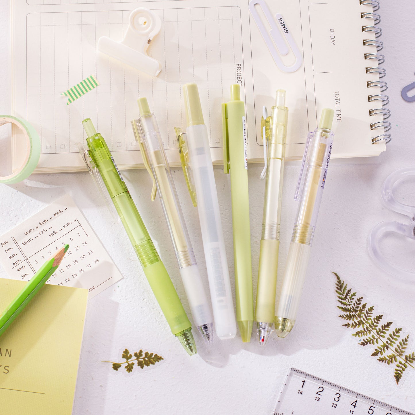 Solid Color Pressing Pen Simple Cream Gel Pen Set
