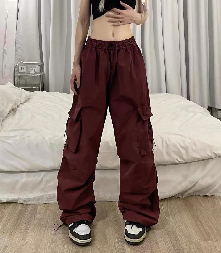 Ultra-thin Wide-leg Design Ankle-tied Dancing Trousers Summer