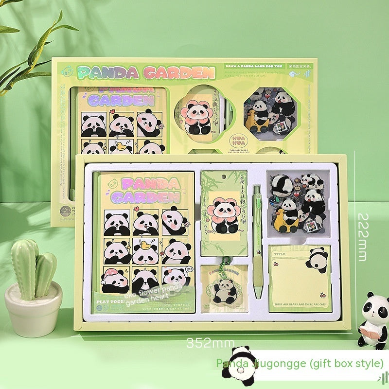 Flower Panda Series Hand Account Gift Box Stationery Suit