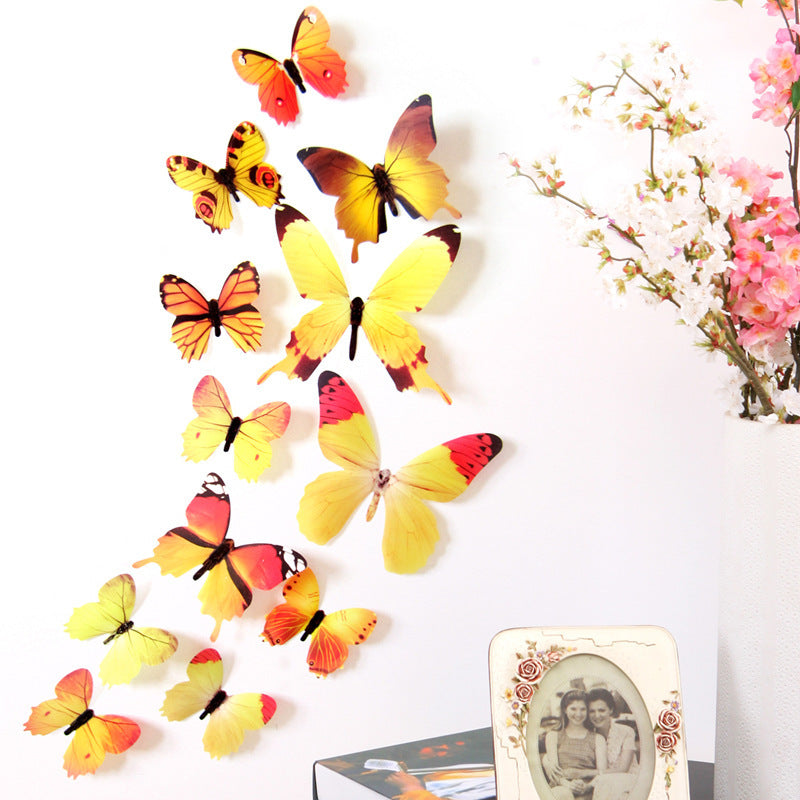 PVC Butterfly 12 Set Home Decoration Wall Sticker - The Number 1 Things