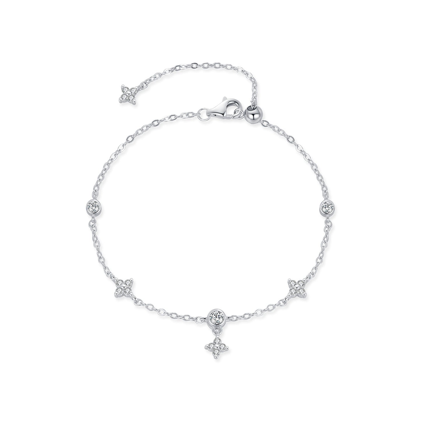 S925 Silver Four Leaf Clover Bracelet - The Number 1 Things