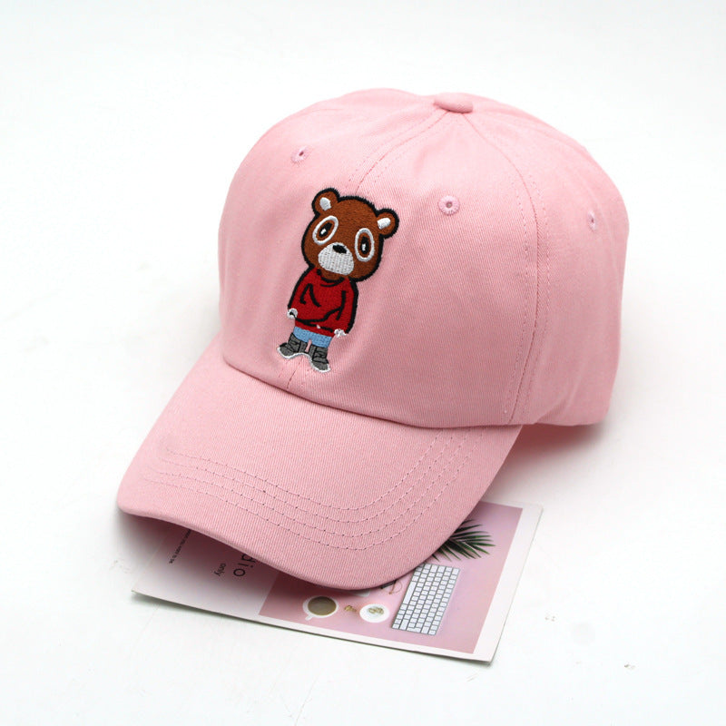 Cute Bear Embroidered Cap – Aesthetic Baseball Hat