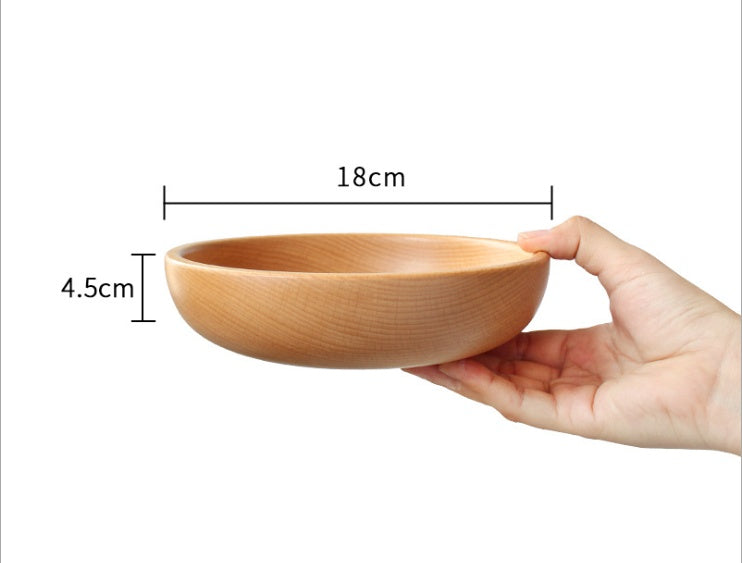 Tableware wooden bowl dish set Japanese style Beech jujube wood bowl household - The Number 1 Things