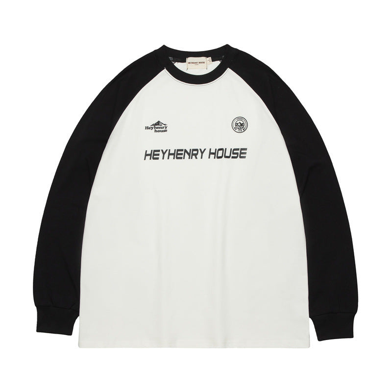 Fashion Colorblock Loose Casual Pullover Women