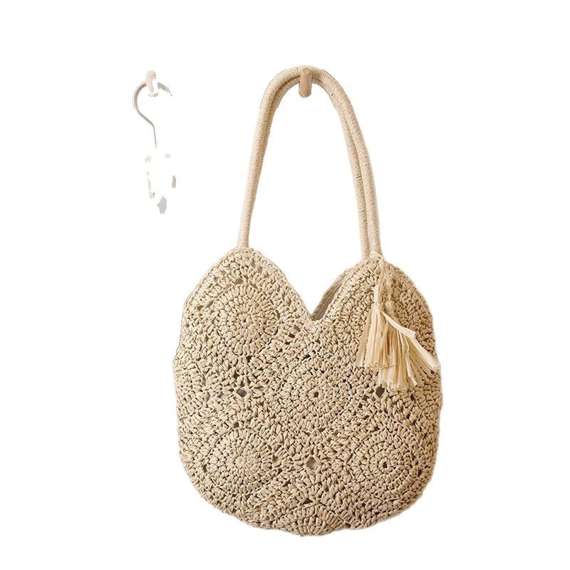 Hollow Tassel Straw Bag Large Capacity Shoulder Woven Bag - The Number 1 Things