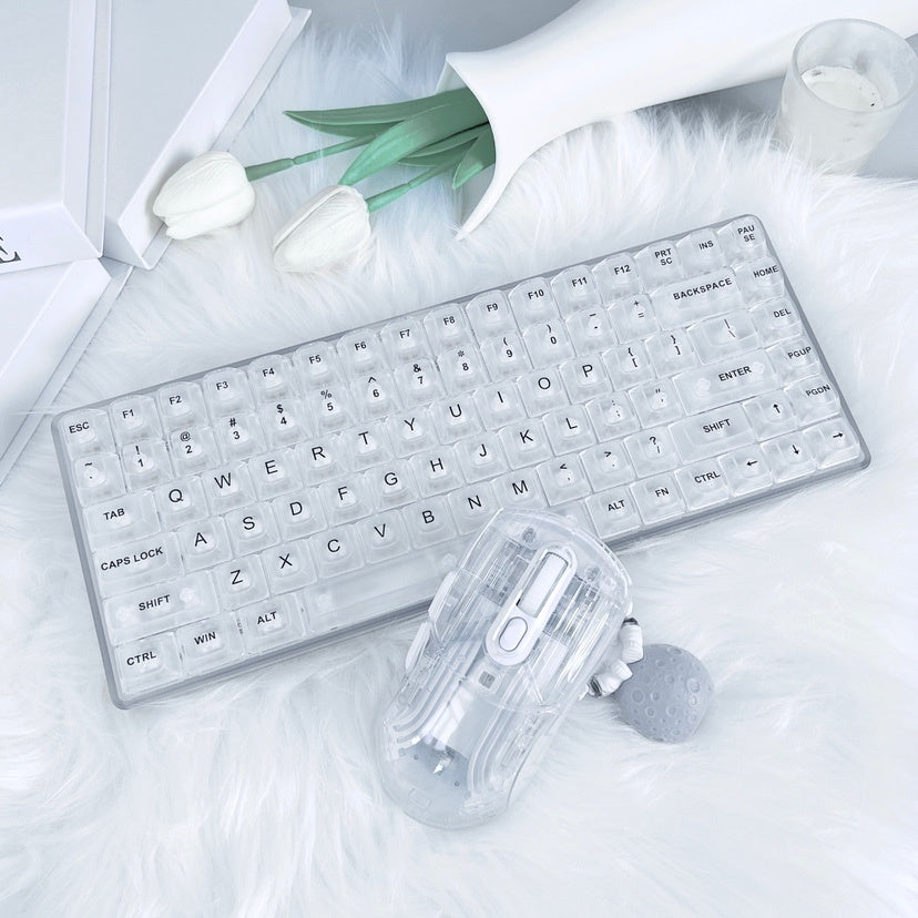 Fashion Transparent Wireless Bluetooth Mechanical Keyboard - The Number 1 Things