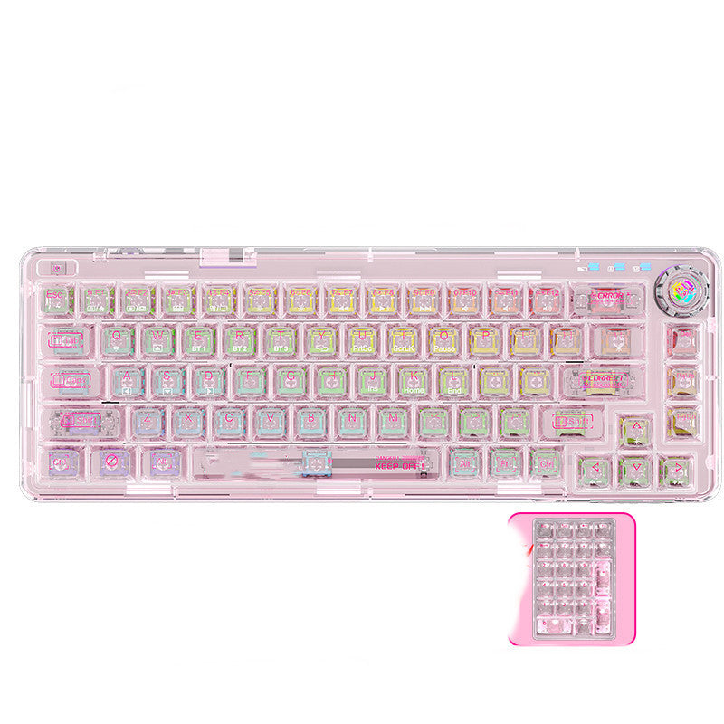 Bluetooth Mechanical Keyboard Transparent Case Hot-swappable Gasket Structure - The Number 1 Things