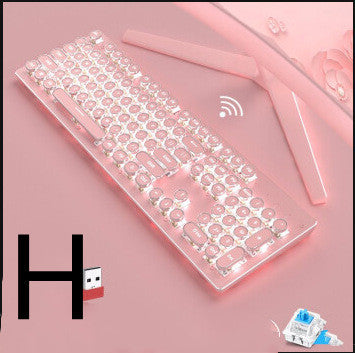 Wireless Mechanical Keyboard Mouse Set Game Office Retro - The Number 1 Things